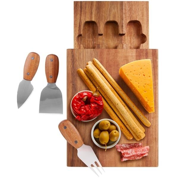 Main Product Image for The Beaufort Acacia Cheese Board Set with Drawer