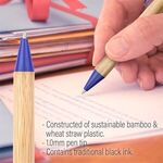 The Camden Bamboo Retractable Wheat Straw Eco-Pen - Blue