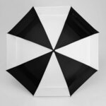The Challenger Umbrella - Alternating Panels - Black-white