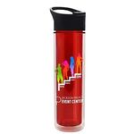 The Chiller 16 oz. Double Wall Insulated with Pop-up Sip Lid - Transparent Red