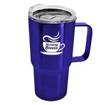 The Command - 18 oz. Stainless Steel Auto Mug with Handle - Blue