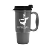 The Commuter 16 oz Insulated Auto Mug - Metallic Silver