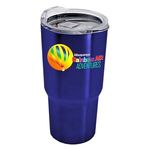 The Expedition - 18 Oz. Digital Stainless Steel Auto Tumbler - Blue