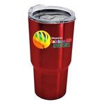 The Expedition - 18 Oz. Digital Stainless Steel Auto Tumbler - Red