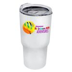 The Expedition - 18 Oz. Digital Stainless Steel Auto Tumbler - White
