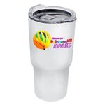 The Expedition - 18 Oz. Digital Stainless Steel Auto Tumbler - White