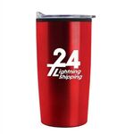 The General - 18 oz. Stainless Steel Straight Wall Tumbler - Red