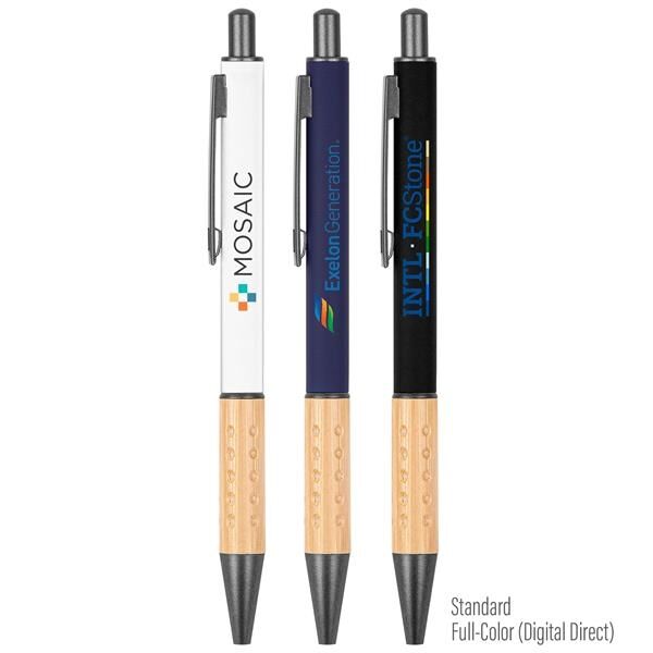 Main Product Image for The Gosford Gunmetal Click-Action Ballpoint Pen with Bamboo