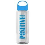 The Guzzler - 32 Oz. Transparent Bottle With Oval Crest Lid -  