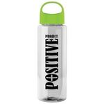 The Guzzler - 32 Oz. Transparent Bottle With Oval Crest Lid -  