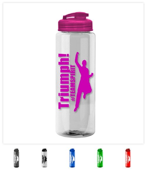 Main Product Image for The Guzzler - 32 oz. Transparent Bottle with USA Flip lid