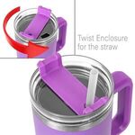 The Hippo Mug & Straw Lid with Twist Closure - 40 oz -  