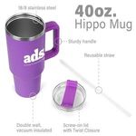 The Hippo Mug & Straw Lid with Twist Closure - 40 oz -  