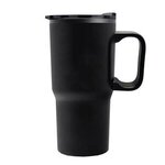 The Major-18 oz. Stainless Steel Auto Tumbler w/ Plastic Handle - Black