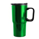 The Major-18 oz. Stainless Steel Auto Tumbler w/ Plastic Handle - Green