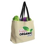 The Natural - 8 Oz. Canvas Tote - Digital - Natural With Black Handle