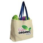 The Natural - 8 Oz. Canvas Tote - Digital - Natural With Blue Handle