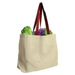 The Natural - 8 Oz. Canvas Tote - Digital - Natural With Red Handle