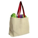 The Natural 8 oz. Canvas Tote - Natural With Red Handle
