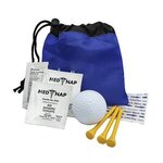 The Play-Through Golf Kit With Cinch Tote - Blue w/ Black Trim