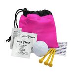 The Play-Through Golf Kit With Cinch Tote - Pink w/ Black Trim