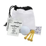The Play-Through Golf Kit With Cinch Tote - White w/ Black Trim