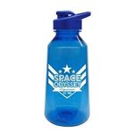 The Prism - 36 oz. Tritan bottle with Drink thru lid - Transparent Blue