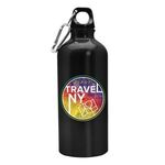 The Quest - 20 Oz. Digital Aluminum Sports Bottle - Black