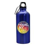 The Quest - 20 Oz. Digital Aluminum Sports Bottle - Blue