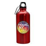 The Quest - 20 Oz. Digital Aluminum Sports Bottle - Red