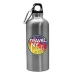 The Quest - 20 Oz. Digital Aluminum Sports Bottle - Silver