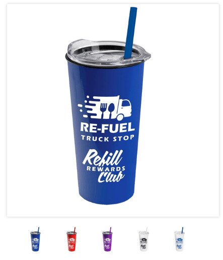 Main Product Image for The Roadmaster - 18 oz. Travel Tumbler w. Clear lid & Straw