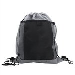 The Sportster - Drawstring Bags With Mesh Pockets - Black