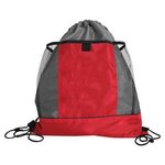 The Sportster - Drawstring with Mesh Pockets - Digital - Red