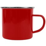The Stainless Steel 12oz. Enamel Campfire Mug - Red