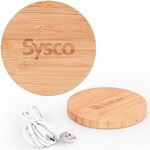 The Temora 15W Bamboo Wireless Charging Pad -  