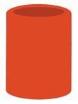 Thick Foam Can Cooler - Old School - Orange