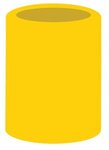 Thick Foam Can Cooler - Old School - Yellow