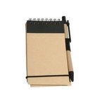 Think Green Recycled Notepad & Pen - Black