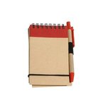 Think Green Recycled Notepad & Pen - Red