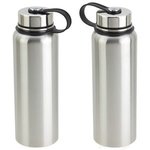 Thirst-Be-Gone 32 oz Insulated Stainless Steel Bottle - Metallic Silver
