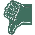 Thumb Foam Hand - Dark Green