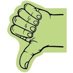 Thumb Foam Hand - Lime Green