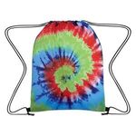 Tie-Dye Drawstring Bag -  