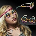 Buy Custom Printed Tie Dye Peace Sign Costume Sunglasses