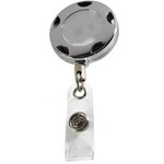 TIFFIN 32" Cord Round Chrome Solid Metal Sport Retractable Badge