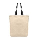 Tonga - 5 oz Natural Cotton Tote w/ Color Straps - Full Color - Black