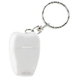 Tooth Shaped Dental Floss with Keychain - White
