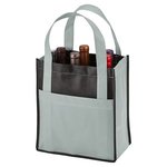 Toscana Six Bottle Non-Woven Wine Tote - Gray