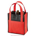 Toscana Six Bottle Non-Woven Wine Tote - Red